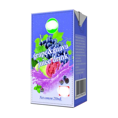 250ml Brick Base aseptic carton packaging material for juice and UHT milk