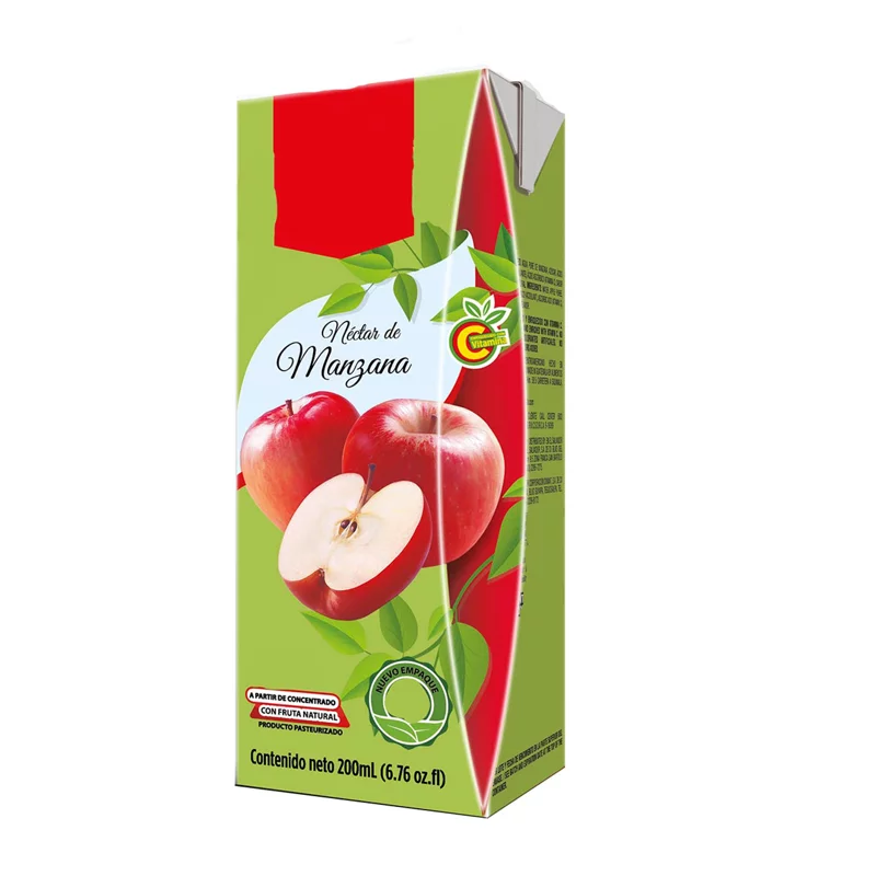 200ml brick leaf Aseptic carton packaging for milk beverage water juice